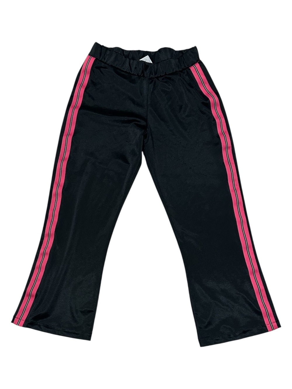 Miken vintage pink strips White Tag with Blue Logo on Black Fabric